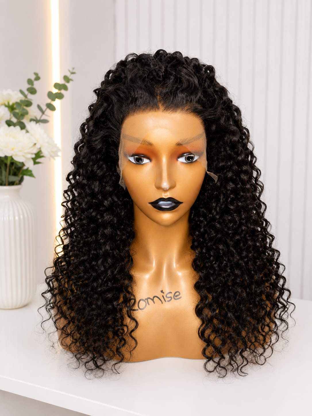 HD Lace Water Wave Wig – 22" | Natural Colour
